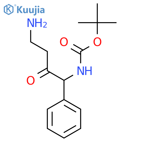 tert-butyl N-(4-amino-2-oxo-1-phenylbutyl)carbamate structure