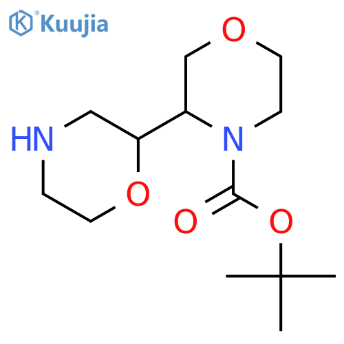 tert-butyl 3-(morpholin-2-yl)morpholine-4-carboxylate structure