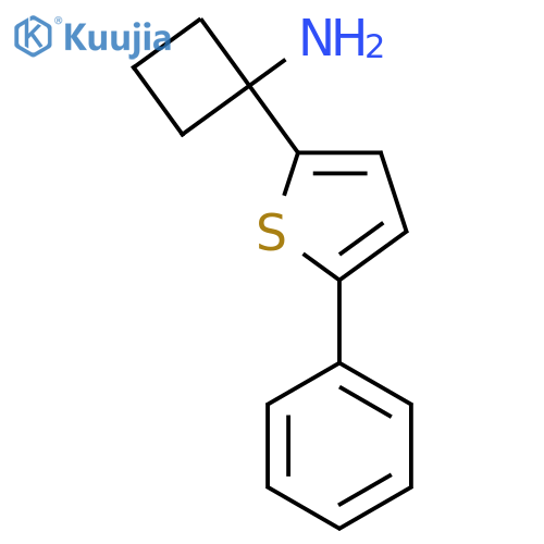 1-(5-phenylthiophen-2-yl)cyclobutan-1-amine structure