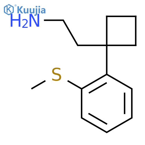 2-{1-2-(methylsulfanyl)phenylcyclobutyl}ethan-1-amine structure