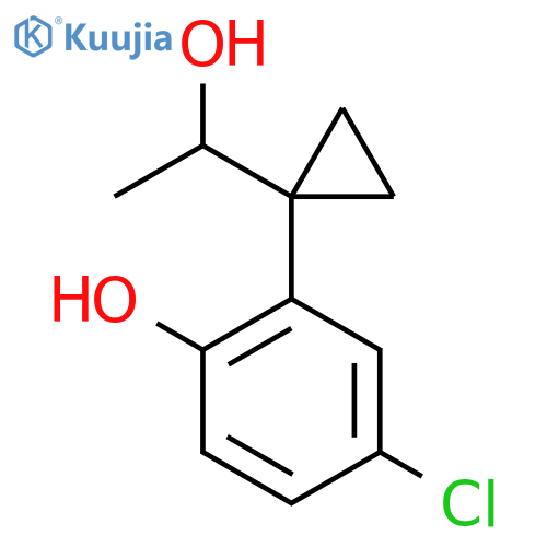 4-chloro-2-1-(1-hydroxyethyl)cyclopropylphenol structure