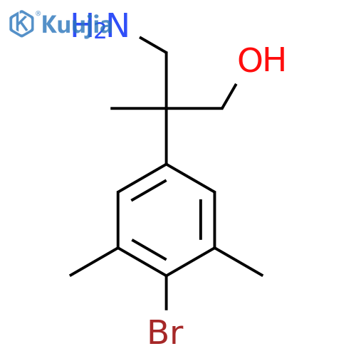 3-amino-2-(4-bromo-3,5-dimethylphenyl)-2-methylpropan-1-ol structure