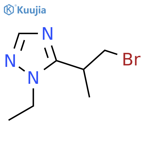 5-(1-bromopropan-2-yl)-1-ethyl-1H-1,2,4-triazole structure