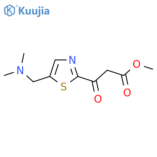 methyl 3-{5-(dimethylamino)methyl-1,3-thiazol-2-yl}-3-oxopropanoate structure