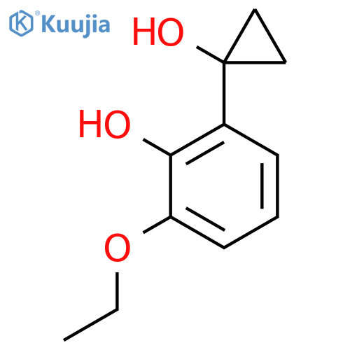 2-Ethoxy-6-(1-hydroxycyclopropyl)phenol structure
