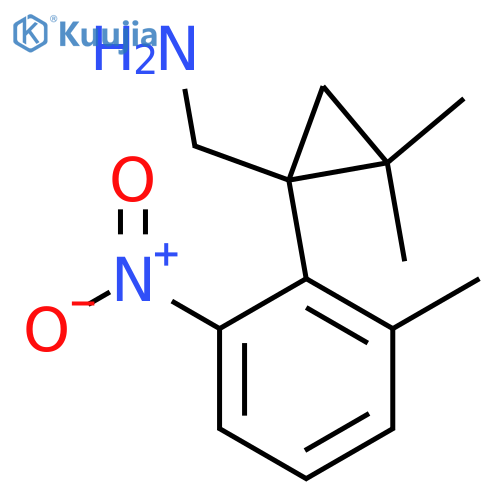 2,2-dimethyl-1-(2-methyl-6-nitrophenyl)cyclopropylmethanamine structure