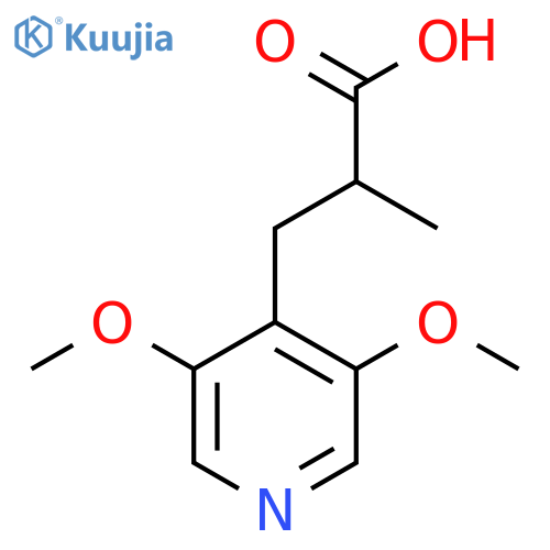 3-(3,5-dimethoxypyridin-4-yl)-2-methylpropanoic acid structure
