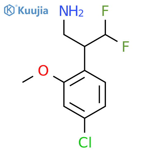2-(4-chloro-2-methoxyphenyl)-3,3-difluoropropan-1-amine structure