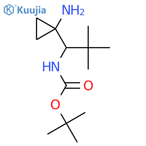 tert-butyl N-1-(1-aminocyclopropyl)-2,2-dimethylpropylcarbamate structure