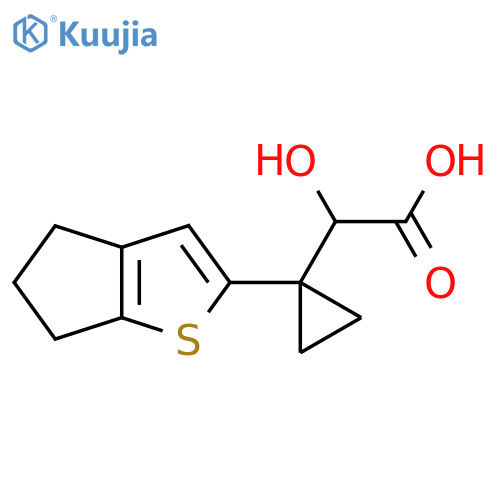 2-(1-{4H,5H,6H-cyclopentabthiophen-2-yl}cyclopropyl)-2-hydroxyacetic acid structure