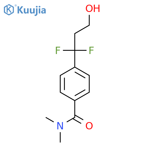 4-(1,1-difluoro-3-hydroxypropyl)-N,N-dimethylbenzamide structure