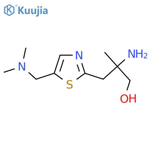 2-amino-3-{5-(dimethylamino)methyl-1,3-thiazol-2-yl}-2-methylpropan-1-ol structure