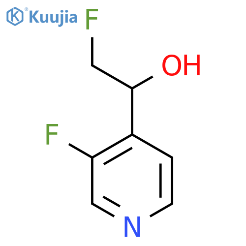 2-fluoro-1-(3-fluoropyridin-4-yl)ethan-1-ol structure