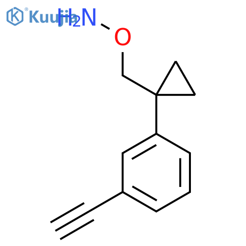 O-{1-(3-ethynylphenyl)cyclopropylmethyl}hydroxylamine structure