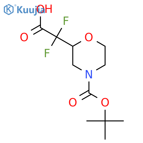 2-{4-(tert-butoxy)carbonylmorpholin-2-yl}-2,2-difluoroacetic acid structure