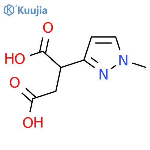2-(1-methyl-1H-pyrazol-3-yl)butanedioic acid structure