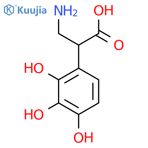 3-amino-2-(2,3,4-trihydroxyphenyl)propanoic acid structure