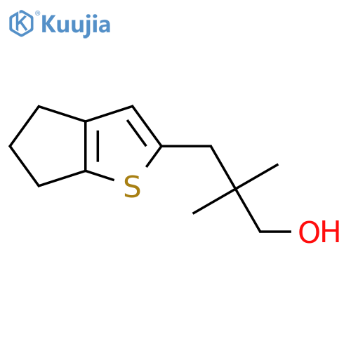 3-{4H,5H,6H-cyclopentabthiophen-2-yl}-2,2-dimethylpropan-1-ol structure