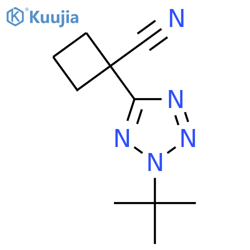 1-(2-tert-butyl-2H-1,2,3,4-tetrazol-5-yl)cyclobutane-1-carbonitrile structure