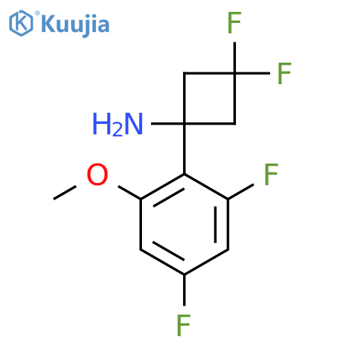 1-(2,4-difluoro-6-methoxyphenyl)-3,3-difluorocyclobutan-1-amine structure
