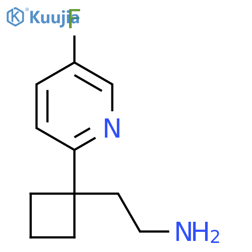 2-1-(5-fluoropyridin-2-yl)cyclobutylethan-1-amine structure