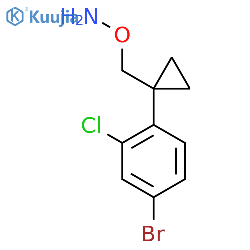 O-{1-(4-bromo-2-chlorophenyl)cyclopropylmethyl}hydroxylamine structure
