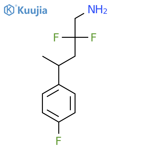 2,2-difluoro-4-(4-fluorophenyl)pentan-1-amine structure
