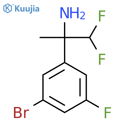 2-(3-bromo-5-fluorophenyl)-1,1-difluoropropan-2-amine structure