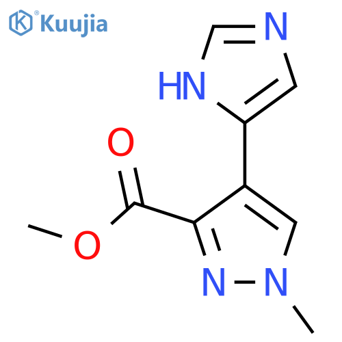 methyl 4-(1H-imidazol-4-yl)-1-methyl-1H-pyrazole-3-carboxylate structure