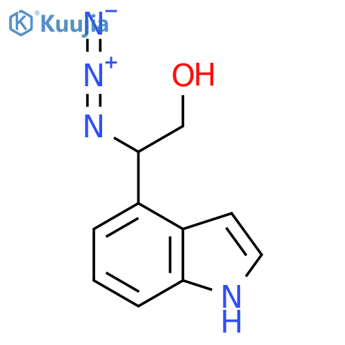 2-azido-2-(1H-indol-4-yl)ethan-1-ol structure