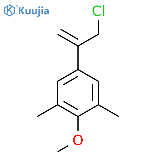 5-(3-chloroprop-1-en-2-yl)-2-methoxy-1,3-dimethylbenzene structure