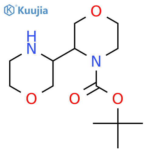 tert-butyl 3-(morpholin-3-yl)morpholine-4-carboxylate structure
