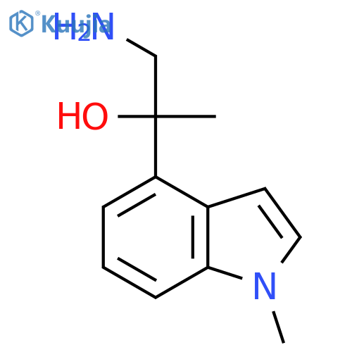 1-amino-2-(1-methyl-1H-indol-4-yl)propan-2-ol structure