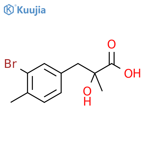 3-(3-bromo-4-methylphenyl)-2-hydroxy-2-methylpropanoic acid structure