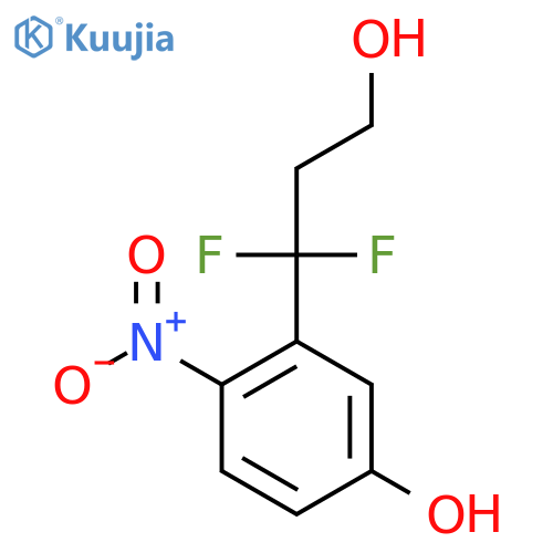 3-(1,1-difluoro-3-hydroxypropyl)-4-nitrophenol structure