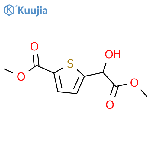 methyl 5-(1-hydroxy-2-methoxy-2-oxoethyl)thiophene-2-carboxylate structure