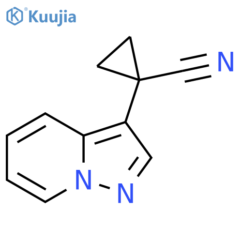 1-{pyrazolo1,5-apyridin-3-yl}cyclopropane-1-carbonitrile structure