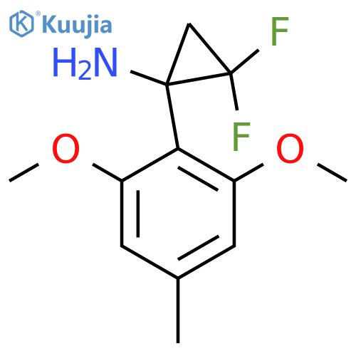 1-(2,6-dimethoxy-4-methylphenyl)-2,2-difluorocyclopropan-1-amine structure