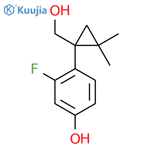 3-fluoro-4-1-(hydroxymethyl)-2,2-dimethylcyclopropylphenol structure
