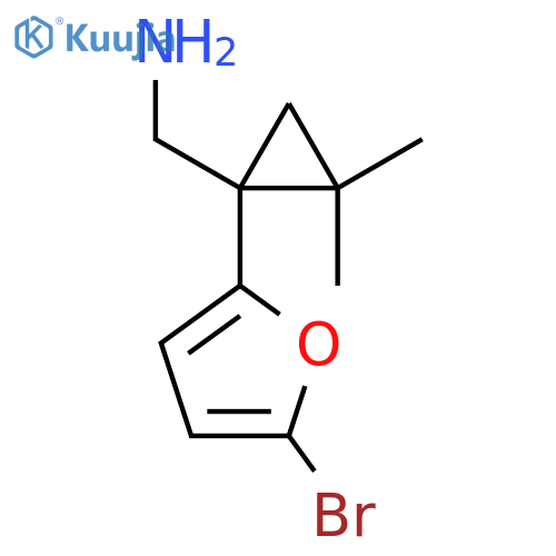 1-(5-bromofuran-2-yl)-2,2-dimethylcyclopropylmethanamine structure