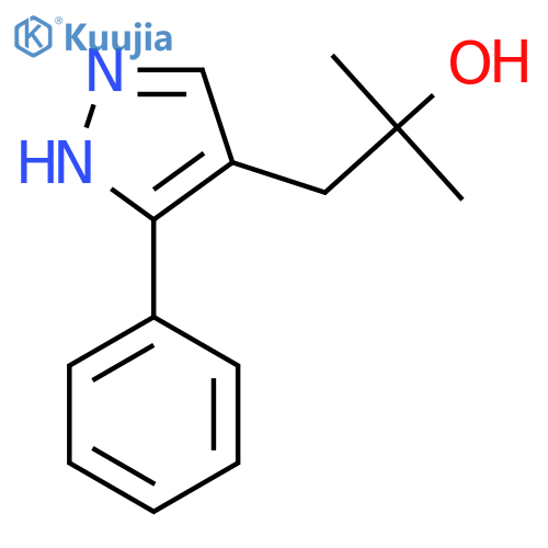 2-methyl-1-(3-phenyl-1H-pyrazol-4-yl)propan-2-ol structure