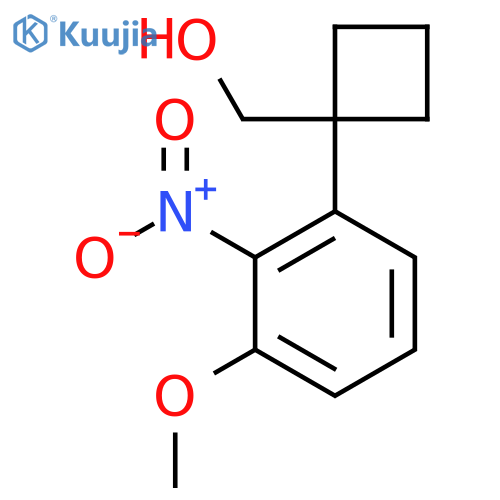 1-(3-methoxy-2-nitrophenyl)cyclobutylmethanol structure
