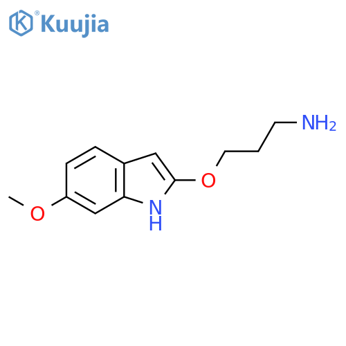 3-(6-methoxy-1H-indol-2-yl)oxypropan-1-amine structure