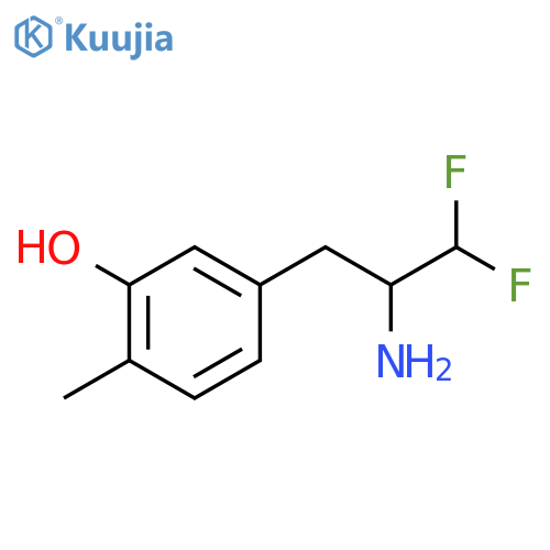 5-(2-amino-3,3-difluoropropyl)-2-methylphenol structure