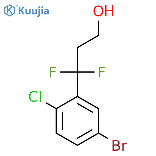 3-(5-bromo-2-chlorophenyl)-3,3-difluoropropan-1-ol structure