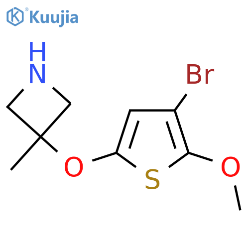 3-(4-bromo-5-methoxythiophen-2-yl)oxy-3-methylazetidine structure