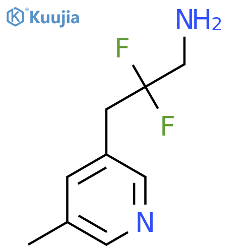 2,2-difluoro-3-(5-methylpyridin-3-yl)propan-1-amine structure