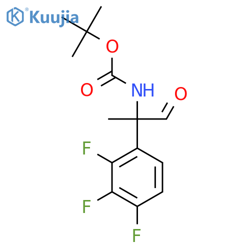 tert-butyl N-1-oxo-2-(2,3,4-trifluorophenyl)propan-2-ylcarbamate structure