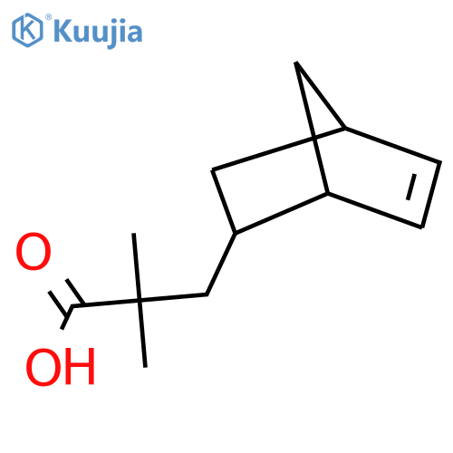 3-{bicyclo2.2.1hept-5-en-2-yl}-2,2-dimethylpropanoic acid structure