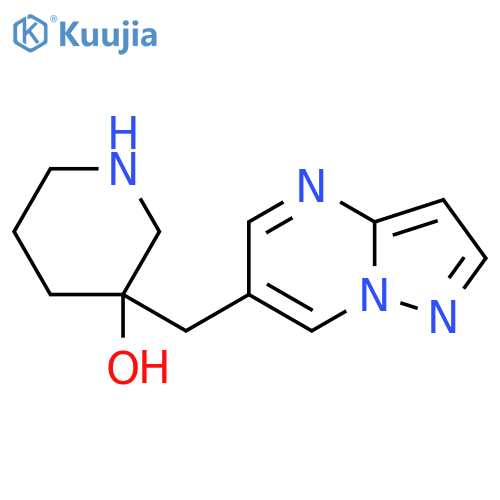 3-({pyrazolo1,5-apyrimidin-6-yl}methyl)piperidin-3-ol structure